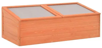 Produktbild von Mini-Gewächshaus, 100x50x34 cm - Kompaktes Holz-Gewächshaus für Setzlinge und Kräuter auf dem Balkon