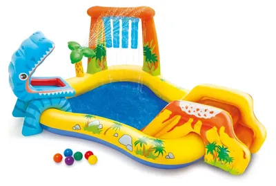 Produktbild von DINOSAUR PLAY CENTER age 3+ Planschbecken Polyester Bunt Integrierte Rutsche
