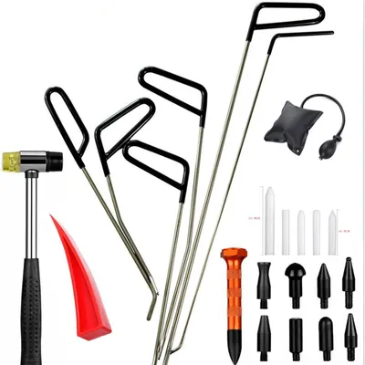 Produktbild von Ausbeulwerkzeug Set 12-teilig, schwarz, für Autodellen Hagelschaden