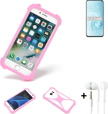 Produktbild von K-S-Trade Bumper + Kopfhörer kompatibel mit Meizu 17 Handy Hülle Schutzhülle Silikon Schutz Hülle Cover Case Silikoncase Silikonbumper TPU