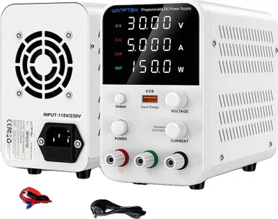 Produktbild von Laborstromversorgung, einstellbare Ausgangsspannung, kompaktes Design, Weiß 30V 5A