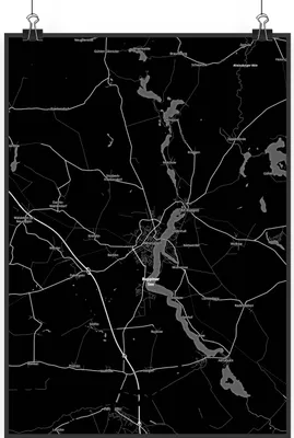 Produktbild von Mr. & Mrs. Panda Bild Neuruppin DIN A0 - Geschenk, Stadt, Deko, drucke, Kunstdruck, wanddeko, Dorf Karte Landkarte Map Stadtplan, grafikposter