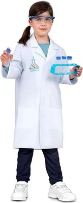 Immagine prodotto di Mamma Voglio Essere Uno Scienziato Costume Junior Bianco 3-5 Anni Bianco 3-5 Anni