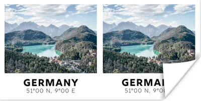 Produktbild von MuchoWow® Poster Deutschland - Wasser - Berge - Wald 40x20 cm - Poster für die Wand - Poster Schlafzimmer