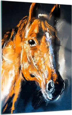 Produktbild von Bilder auf glas - Einteilig - Pferd Natur Tier - 50x70cm - Glasbilder - Wandbilder - Bilder - zum Aufhängen bereit - Wanddekoration aus Glas - Glas Bilder - Wandbild auf Glas - GPA50x70-3425