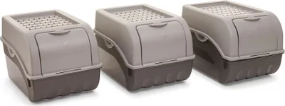 Produktbild von Novaliv Gemüseboxen Kartoffelboxen Vorratsbehälter 3,5l bis 9l (Grau, 3X 5l)
