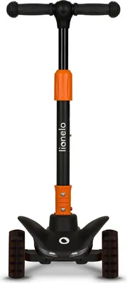 Image de Trottinette Lionelo Timmy, charge maximale 50 kg, éclairage LED des roues et du cadre - noir-orange