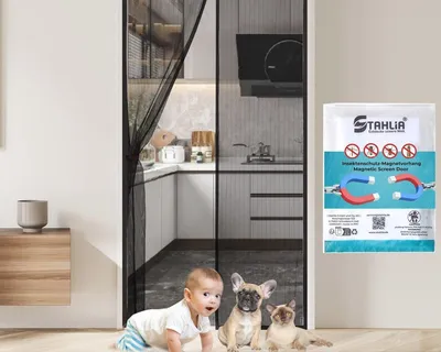 Fliegengitter mit Magnet für Tür - 90 x 200 cm - Selbstbausatz für Mückenschutz und Insektenschutz