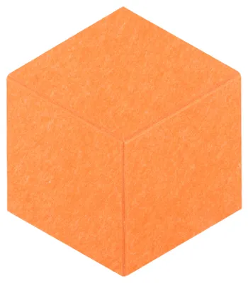 Zdjęcie produktu dla Płytka filcowa felly heksagon 02 - kształt: prostokątny, prostokątny: 40×46 cm, kolor: pomarańczowy