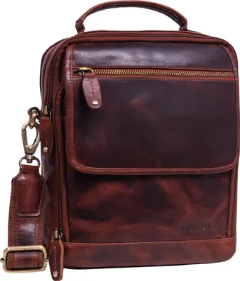 Produktbild von ROYALZ "Tennessee" Handliche Echtleder Herrentasche zum Umhängen - Kleine Leder-Tasche Herren Umhängetasche Männerhandtasche im Vintage Design für Tablet 11 Zoll