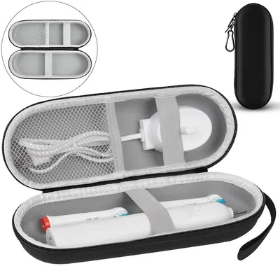 Produktbild von Elektrische Zahnbürsten Etui, Tragbare Zahnbürsten Reisebox, für Elektrische Zahnbürste, Schwarz,21*6.3*6.3cm