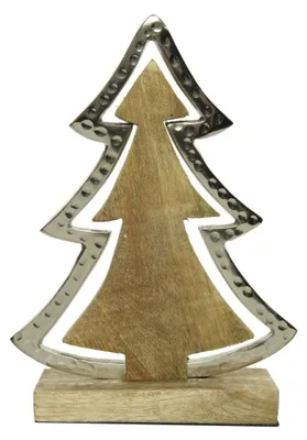 Produktbild von Dekoaufsteller Weihnachtsbaum Holz natur H 37 cm