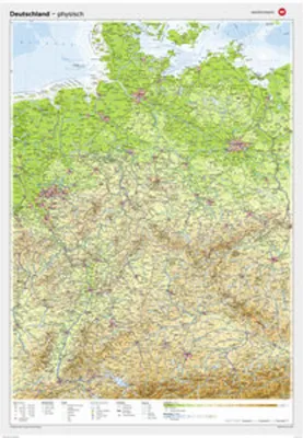 Produktbild von Posterkarten Geographie: Deutschland: physisch