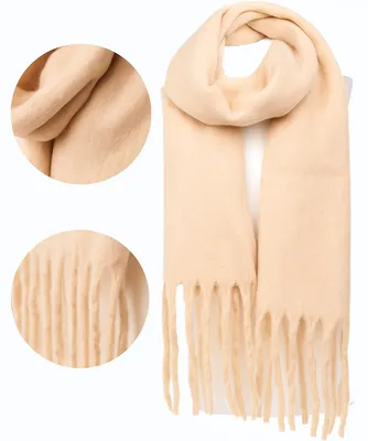 Produktbild von Damen Schal Orange - warmer Schal - klassischer Schal - langer Schal - weicher Schal
