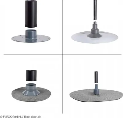 Produktbild von Schrumpfi Flachdach Allzweck Durchgang mit Flansch aus Bitumen 22mm
