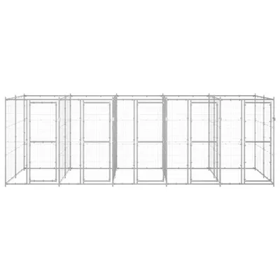 Produktbild von vidaXL Outdoor-Hundezwinger Verzinkter Stahl 12,1 m²