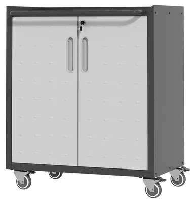Obrázek produktu pro Kovová skříň na nářadí - Uzamykatelná - 88 x 75 x 42 cm - Černá a šedá - Na garáž a dílnu