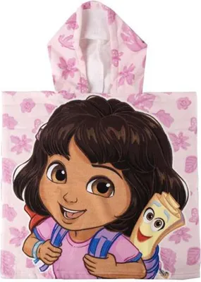 Produktbild von Frottéhandtuch mit Kapuze Dora The Explorer Hellrosa 55 x 77 cm