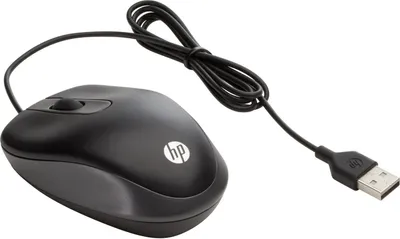 Zdjęcie produktu dla HP USB Travel Mouse, Oburęczny, Optyczny, USB Typu-A, 1000 DPI, Czarny