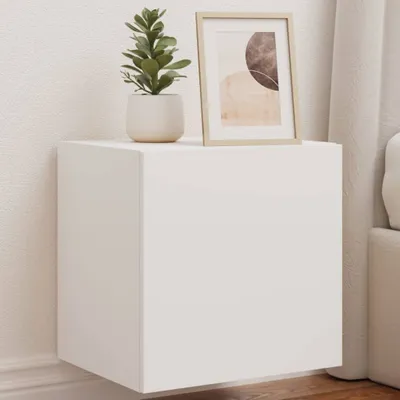 Produktbild von vidaXL TV-Wandschrank mit LED-Leuchten Weiß 40,5x35x40 cm