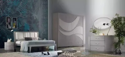 Immagine prodotto di Camera da letto letto 2x comodini armadio cassettiera set 5 pezzi.