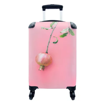 Produktbild von MuchoWow® Koffer Handgepäck Trolley Rollkoffer Kleine Reisekoffer mit 4 Rollen - Pflanzen - Sommer - Rosa - Cabin Size < 55x40x23 cm & 55x40x20 cm - Fotokoffer - Kabinenkoffer - Boardgepäck - Reise-Box - Reisekoffer - Reisegepäck - Koffer mit Bild - Trolley für Kinder