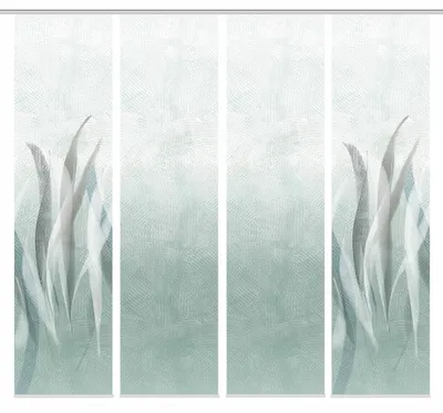 Produktbild von Schiebegardine SIRALIO, Seidenoptik, Digitaldruck, 245x60 cm, Pflanzendruck, mit Zubehör