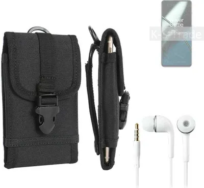 Produktbild von K-S-Trade Holster Schutz Hülle kompatibel mit OnePlus 11 Gürteltasche Handy Hülle Tasche outdoor Seitentasche schwarz 1x + Kopfhörer