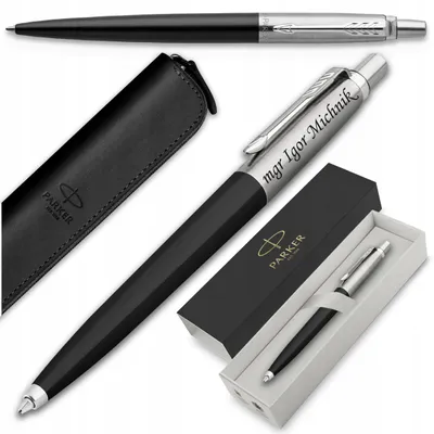 Produktbild von Parker Jotter 60 Kugelschreiber Schwarz mit Gravur Geschenkset