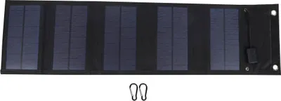 Produktbild von 20W Faltbares Solarpanel, Tragbares Solar Ladegerät mit USB-Ausgang, Wasserdicht, für Outdoor-Aktivitäten, Reisen, Wandern