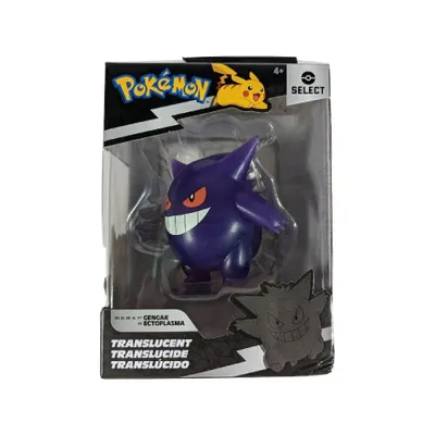 A Pokémon Gengar action figure in its packaging.