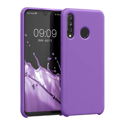 Produktbild von kwmobile Hülle kompatibel mit Huawei P30 Lite Hülle - Silikon Handy Case - Handyhülle weiche Oberfläche - kabelloses Laden - Orchidee Lila