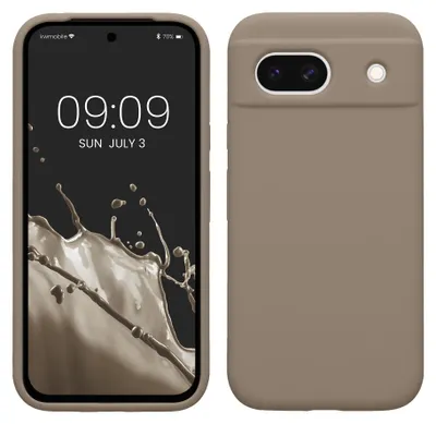 Produktbild von kwmobile Handyhülle für Google Pixel 8a Hülle, für Pixel 8a Case - Hülle Silikon - kabelloses Laden - Taupe