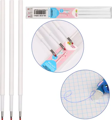 Produktbild von Ersatzminen für radierbare Kugelschreiber, 0,5 mm, blau, 3 Stück