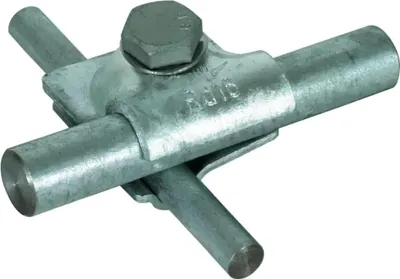 Produktbild von DEHN MV-Klemme, St/tZn, für Rd 8-10/16 mm, mit Sechskantschraube und Federscheibe, 1 Stk.
