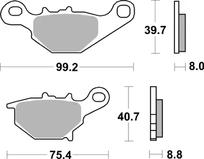 Produktbild von sbs Bremsbeläge Satz 820RSI