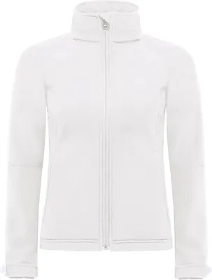 Image de B&C Veste Softshell pour femmes avec capuche, coupe-vent, imperméable, respirante BC2004 (XS) (Blanc)