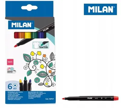 Produktbild von Milan Filzstifte für Textil 6 Farben