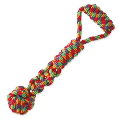 Obrázok produktu pre Preťahovanie lanom DOG FANTASY rukoväť + loptička 37 cm