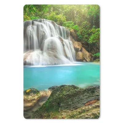 Produktbild von MuchoWow® Mauspad Mousepad Wald - Wasserfall - Natur 40x60 cm - Mousepads - Maus Mat - Pad - Mausunterlage - Schreibtisch Accesoire