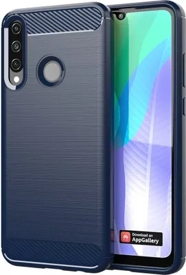 Produktbild von Carbon Shield TPU Hülle für Huawei P Smart Plus 2019 - Blau KP30184