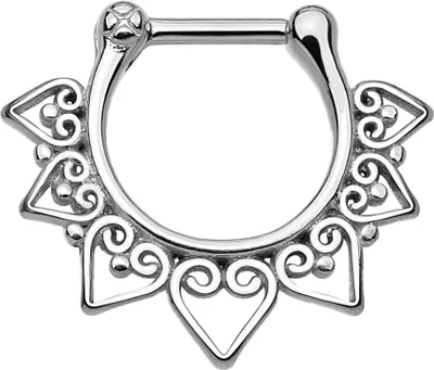 Produktbild von Nasenpiercing Septum Ring Clicker Nasenring Klapp Piercing Nase Ketten Chain