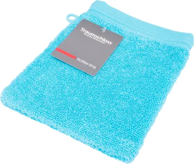 Produktbild von Traumschloss Frottier-Line Waschhandschuh 16 x 21 cm helltürkis Flauschig weich & angenehm zur Haut