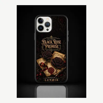 Image de Coque de protection pour iPhone 13 Pro Max, étui de téléphone avec motif de rose noire – LUNØIR ©