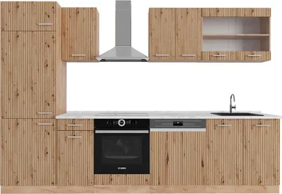 Immagine prodotto di Cucina componibile Vicco R-Line Rovere artigianale/rovere Goldkraft 300 cm , PL Marmo, Model 48919