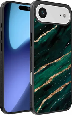 Produktbild von Geeignet für iPhone Air Handyhülle mit Marmordruck - TPU Rückseite Abdeckung Fall Marmor Design - Grün Gold - Smartphonica