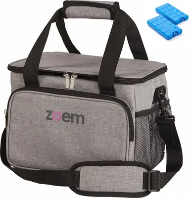 Immagine prodotto di Buzz - Robusta borsa termica - Grigio - 15 litri - Elementi di raffreddamento - Cool box - Raffreddamento - Pranzo - Fresco - Regalo - Pieghevole - Compatto