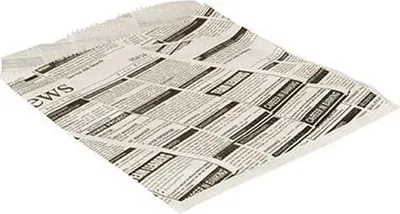 Produktbild von 1500 Papstar Hamburger-Tüten, Pergament-Ersatz 16 cm x 18 cm Newsprint fettdicht 86726