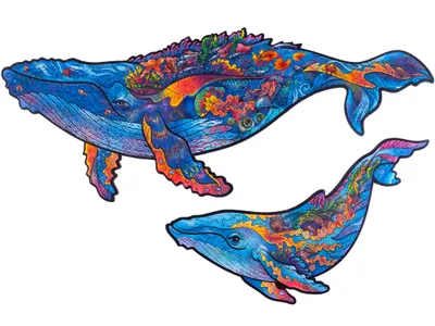 Produktbild von UNIDRAGON 268-tlg. Holzpuzzle Milky Whales King Size 43x27 cm