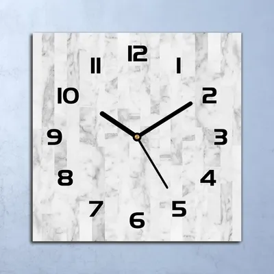 Produktbild von Wanduhr Echt-Glas-Küchenuhr Marmorplatten Fels Quarz 30x30 Deko Bilder